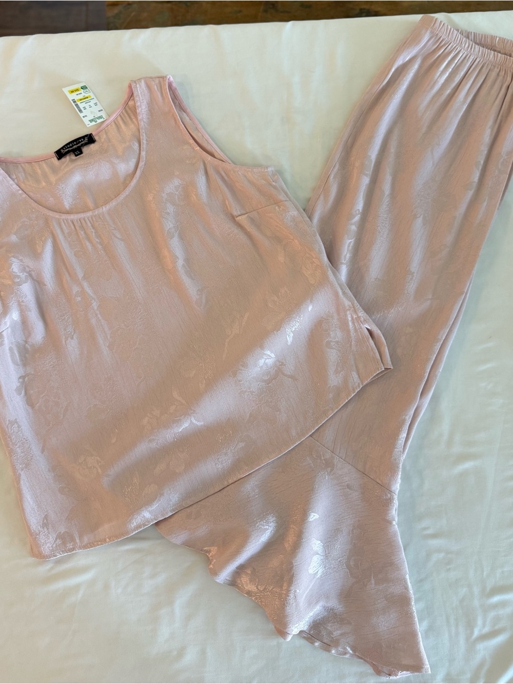 STUDIO VK Vintage Blush Pink Floral Top and Skirt Set - New W/ Tags - XL